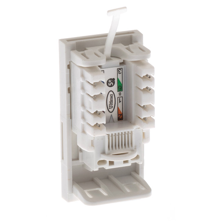 Ultima - 779332 - Low Profile Module Cat6 Euro UnShielded PCB White.