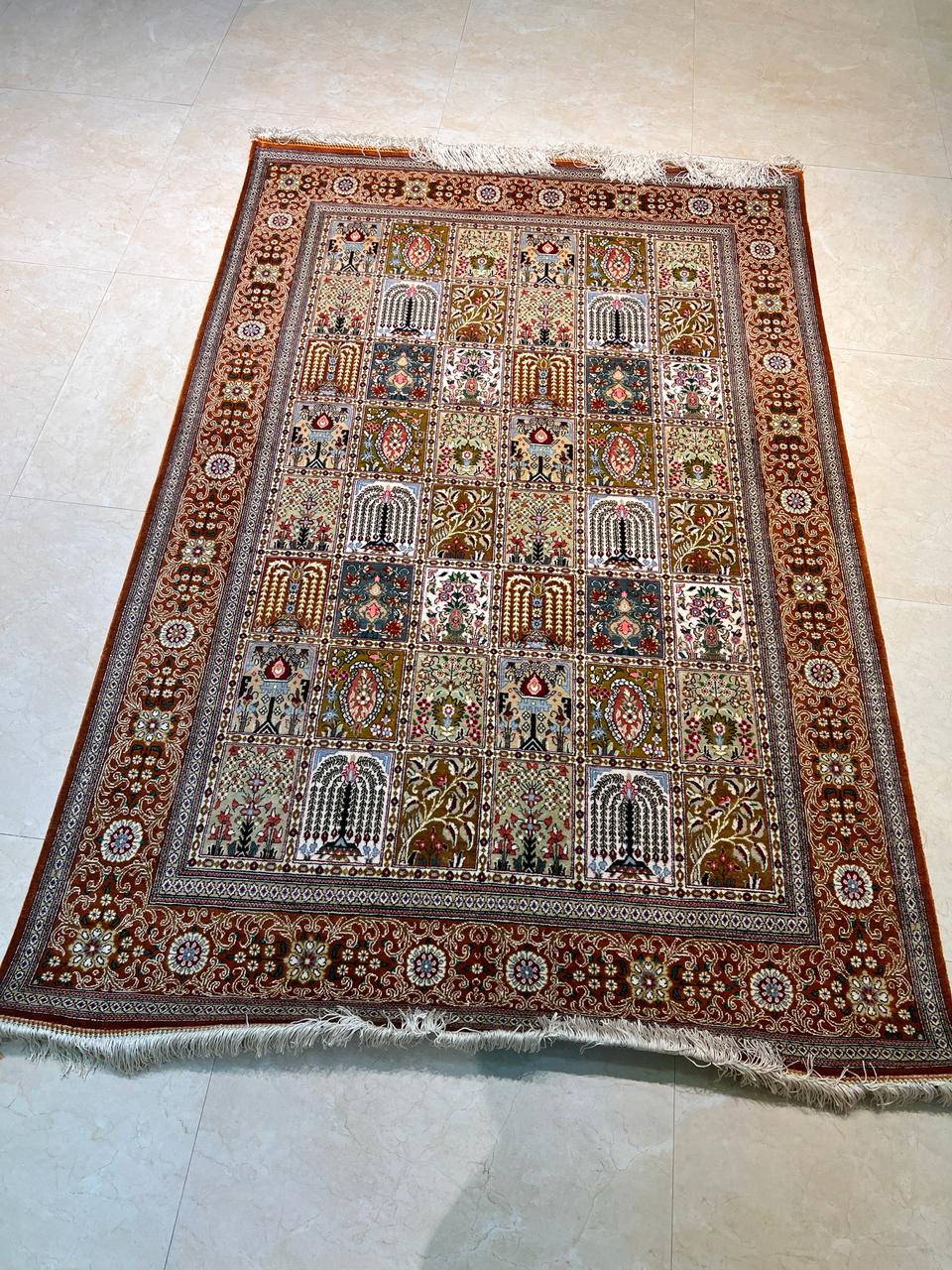 Silk Carpet 195 cm X 120 cm slight used